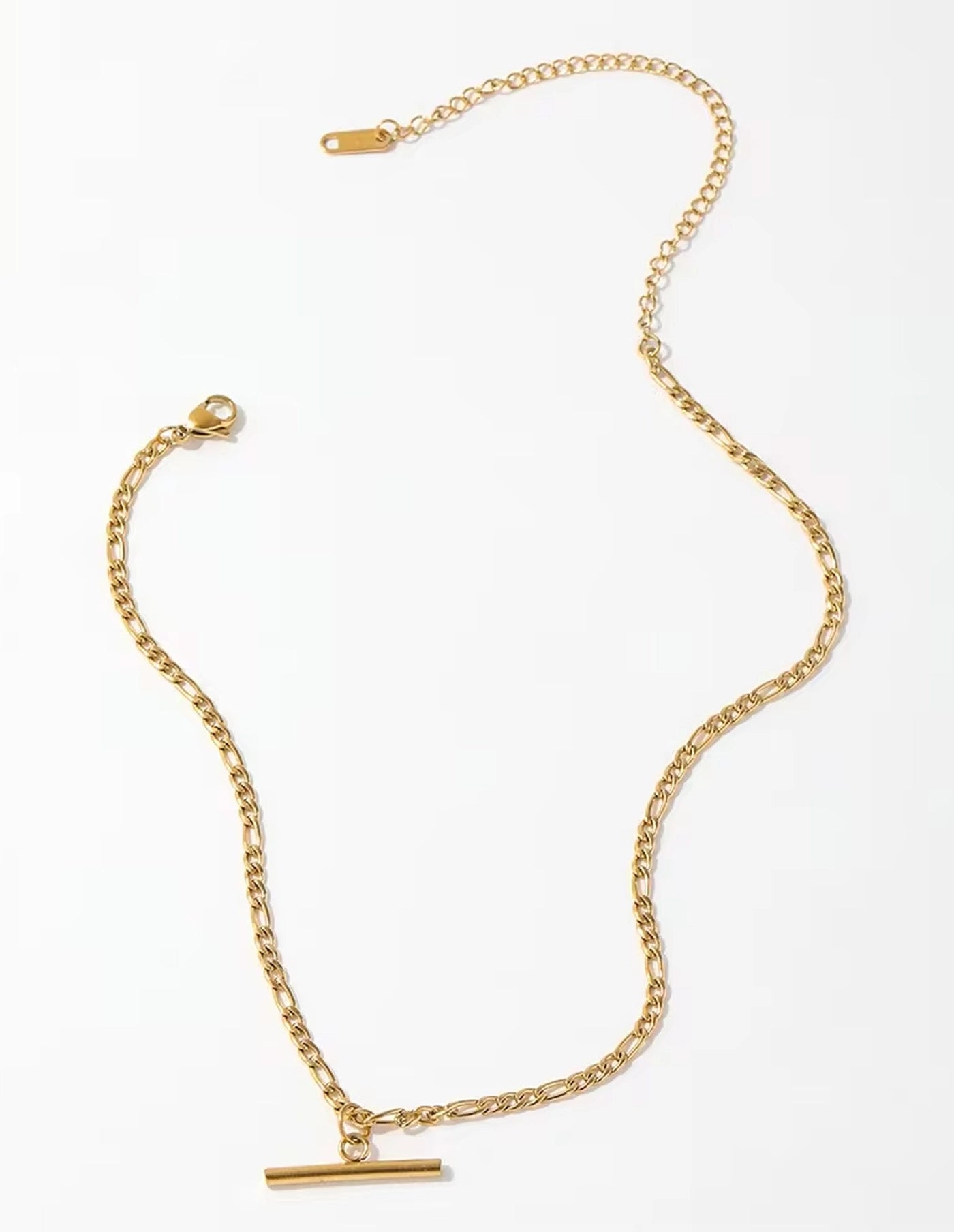 Gold T-Bar Choker Necklace