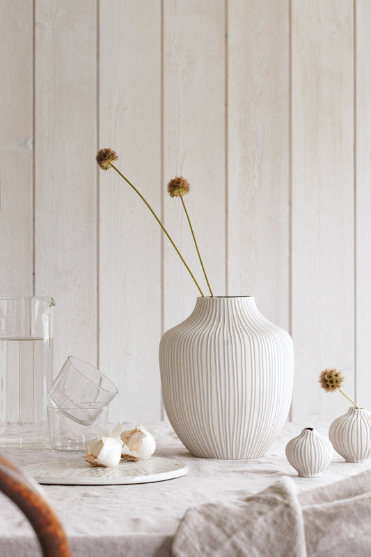 Kyoto Vase Sand Stone Stripe