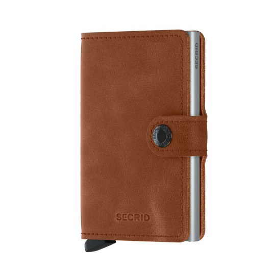 Miniwallet Vintage Cognac-Silver