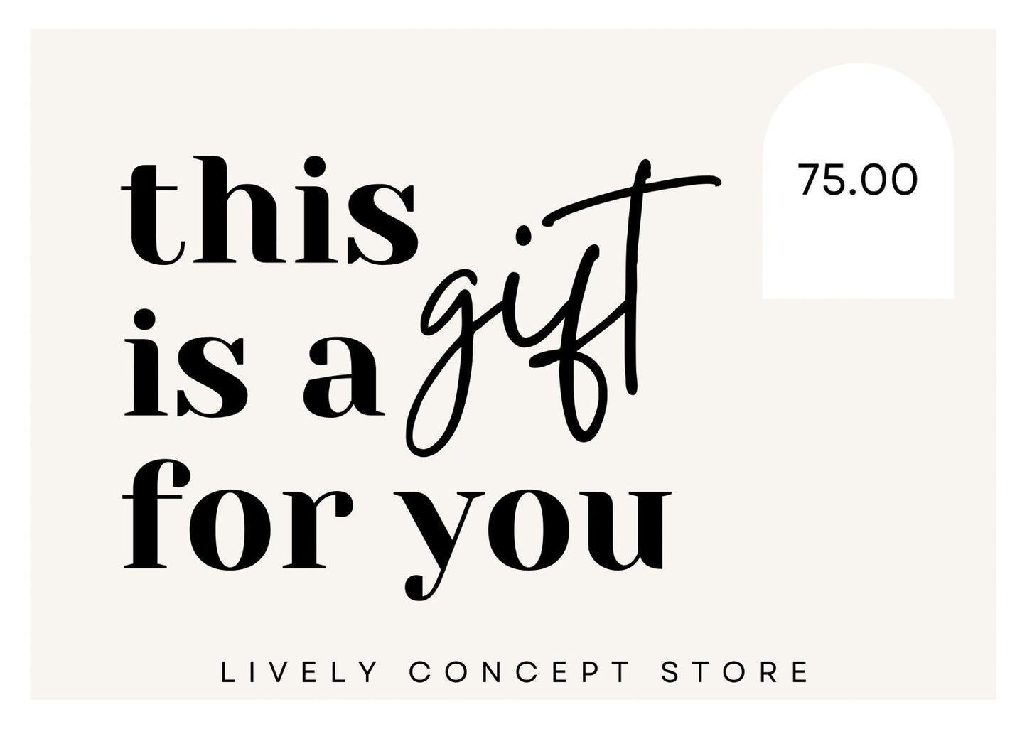 Lively Concept Store Gift Card