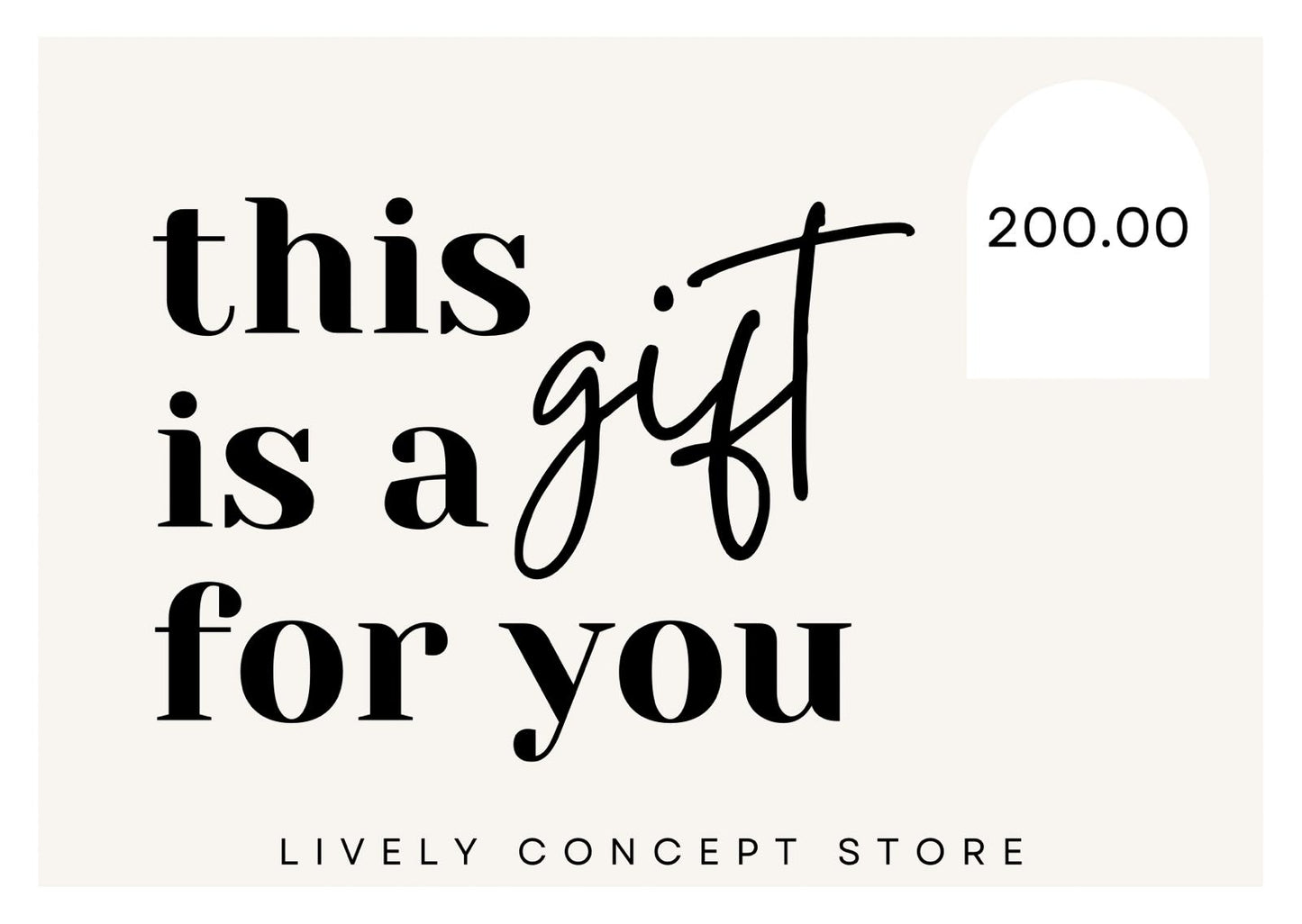Lively Concept Store Gift Card
